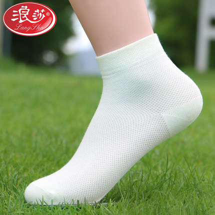 蕾丝船袜女袜子夏季超薄款纯棉浪莎隐形硅胶防滑袜底浅口冰丝短袜